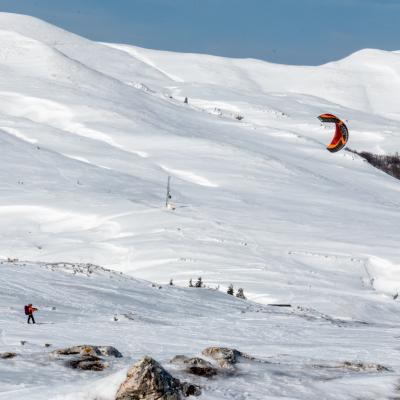 Kite skiing sur les gageres 2877