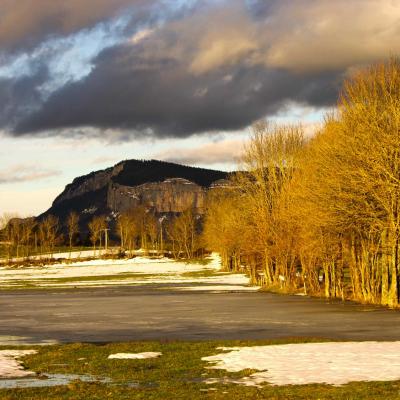 59 JLV couleurs du soir sur Roche Rousse depuis les Finets (La Chapelle en Vercors)