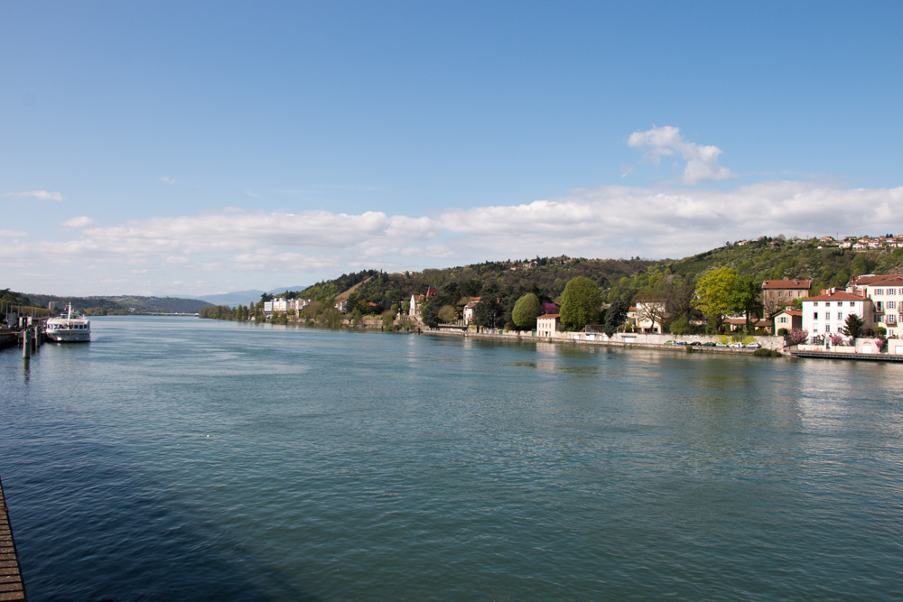 Le Rhône à Vienne vers le Sud