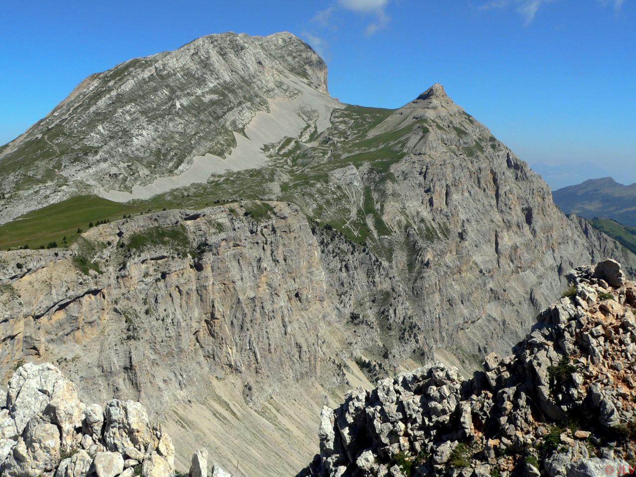 grand et petit Veymont depuis le pas des Bachassons