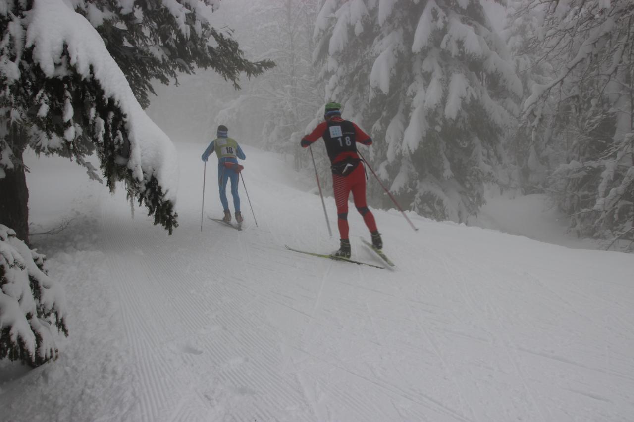 Après le ravito, c'est reparti dans le brouillard...