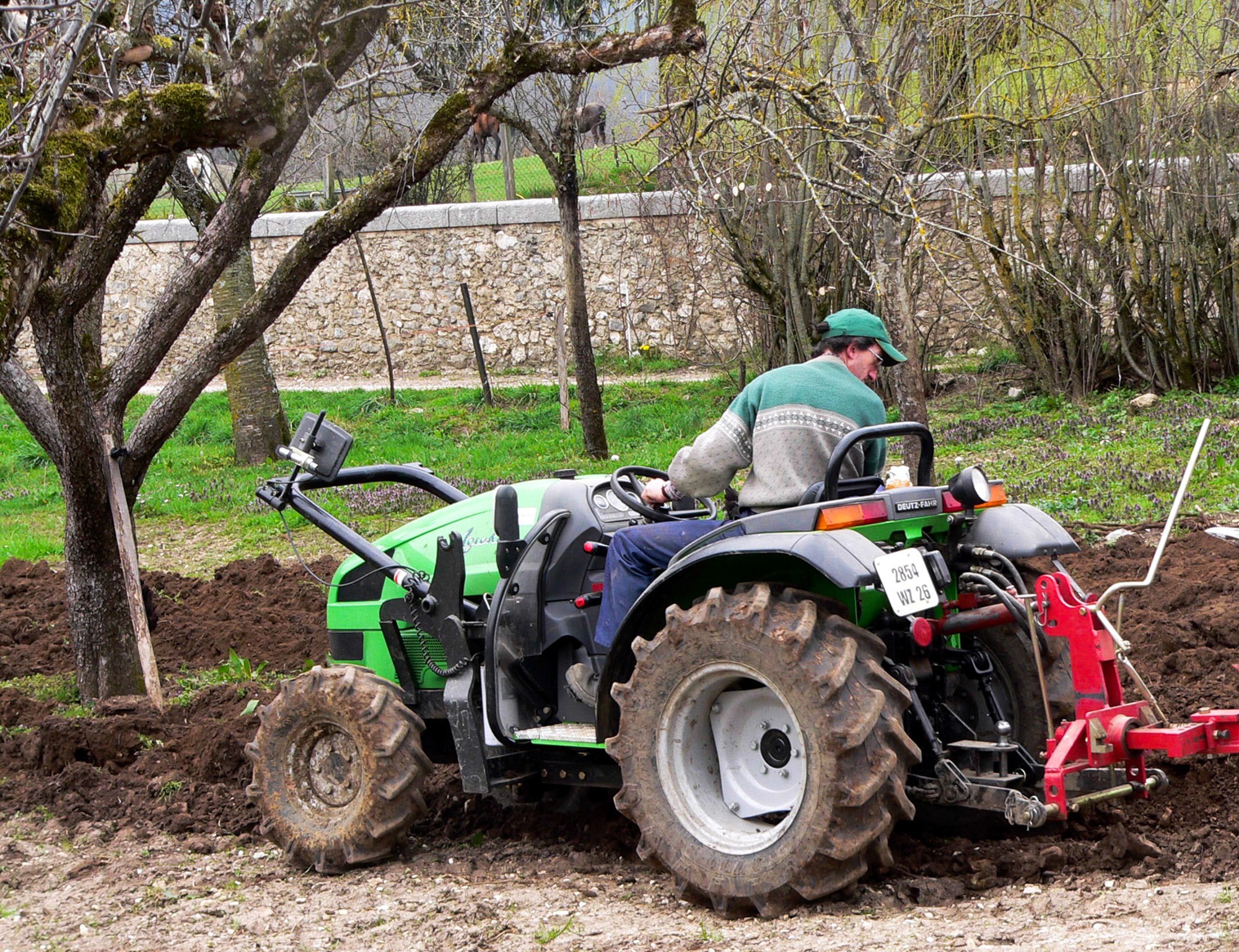 Bernard sur le tracteur