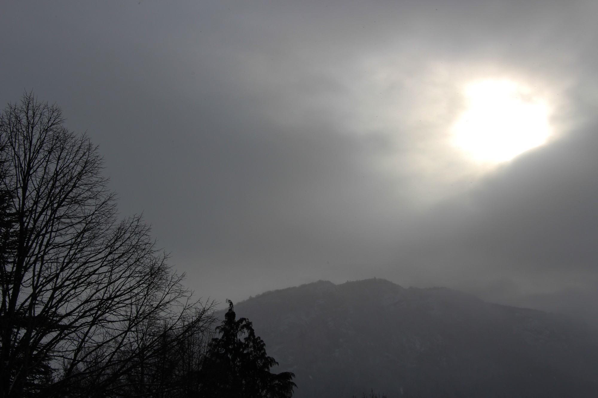 percée de soleil en hiver