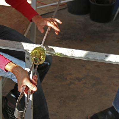 travail du verre souflé lans en vercors