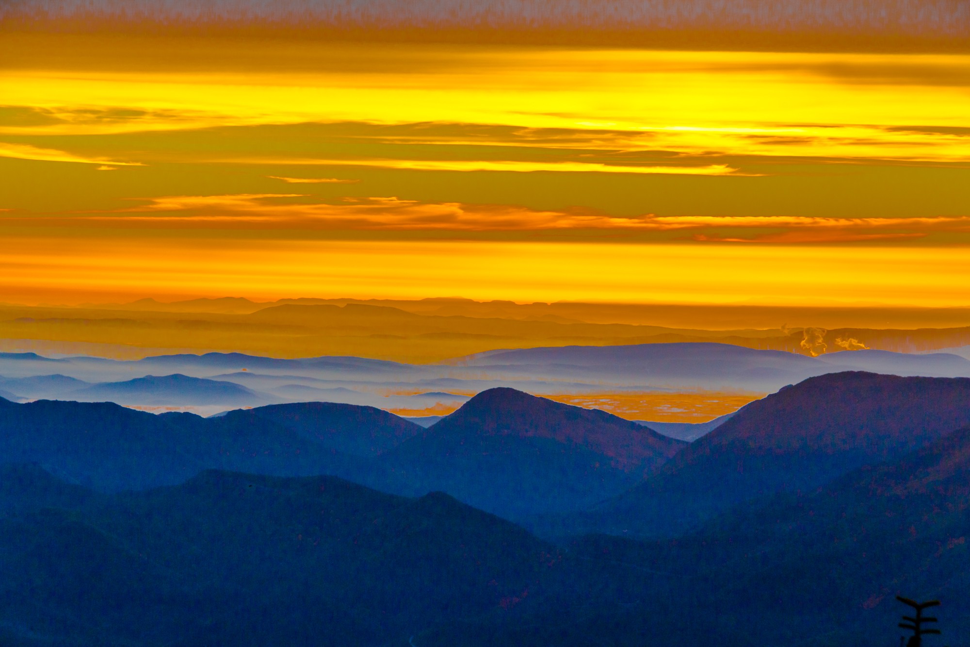 coucher de soleil vu d'espeline