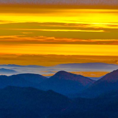 coucher de soleil vu d'espeline