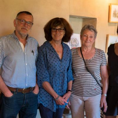 Kate avec Claude Antelme, Danièle Bouvier et Isabelle Vignon, élus du Royans 