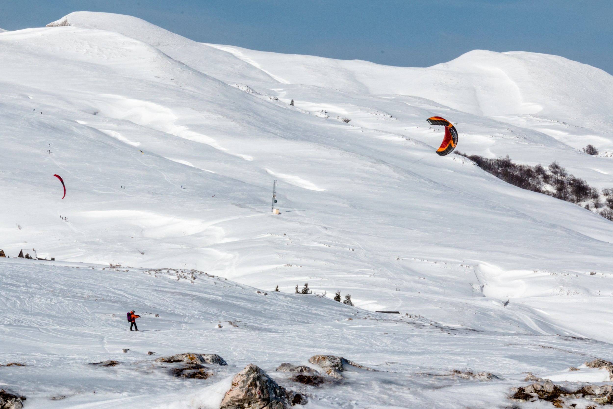 Kite skiing sur les gageres 2877