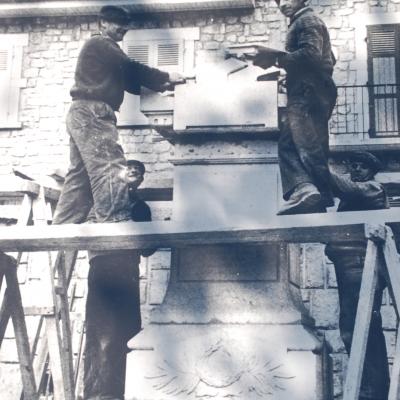 La Chapelle en Vercors On reconstruit le monument aux morts