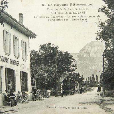 Saint Thomas en Royans la gare, la route, Vue sur Combe Laval